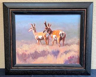 Antelope Painting Signed