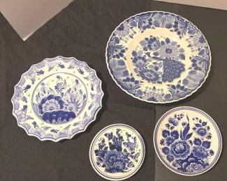 Decorative Wall Plates 2 Delfts Bleau