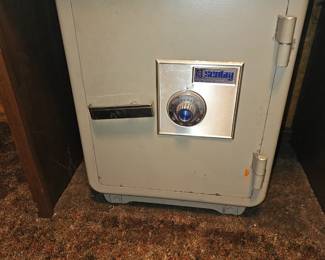 Combination Safe $80.  Have combo.  Side rolling wheels.