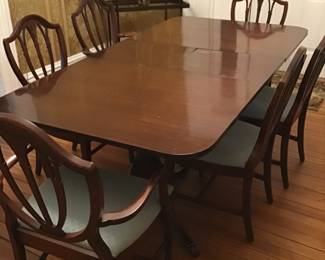 Dining table and chairs