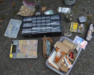 assorted hardware and organizer case