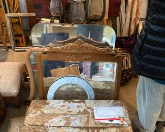 Old painted furniture and trunks