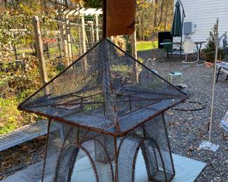 Wire mesh and iron architectural garden 