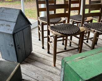 Rustic ladder back chairs