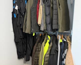 coats, vests and cycling garments