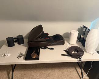 misc tech items and lamps