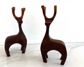 Lot 8347 Abstract Modern Wooden Reindeer