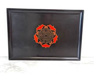 Lot 8488 Vintage Couroc Asian Lacquer Tray by Alison Stilwell
