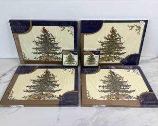 Lot 8235 Vintage Spode Placemats Coasters