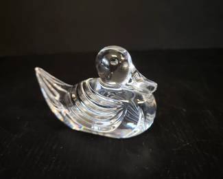 Lot 8522 Vintage Waterford Crystal Duck Paperweight
