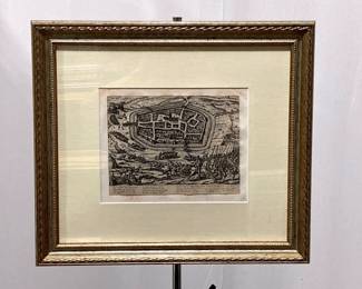 Lot 8421 Antique Map Print Lochem Netherlands Wall Art
