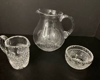 Lot 8495 Waterford Crystal Creamer Bowl Ferguson Crystal Pitcher