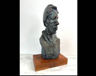 Lot 8499 Vintage Large Portrait Bust Sculpture Signed ers