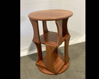Lot 8366 William V. White Signed Hand Made Rotating Side Table