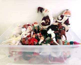 Lot 8232 Big Lot Vintage Annalee Holiday Dolls