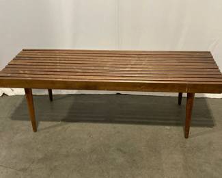 Lot 8380 MCM Slatted Wooden Bench Coffee Table