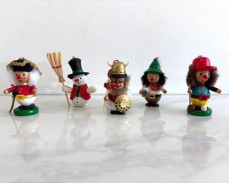 Lot 8345 Vintage Christian Ulbricht Steinbach Wooden Christmas Ornaments