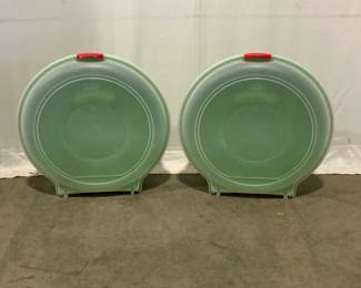 Lot 8474 2 Sterilite Wreath Storage Boxes