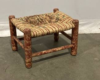 Lot 8375 Vintage Painted Footstool