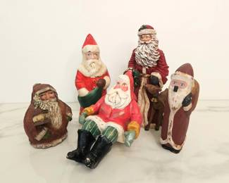 Lot 8266 Santa Figurine Sculptures Some signed by artist