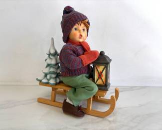 Lot 8165 Vintage German Hummel Ride Into Christmas Doll