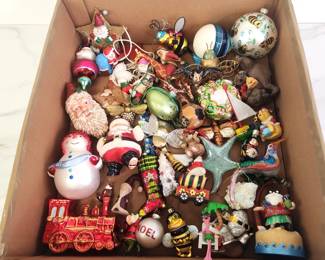 Lot 8342 Vintage Eclectic Christmas Ornaments