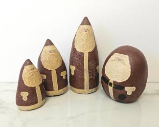 Lot 8272 Natalie Silitch Santa Figurine Sculptures
