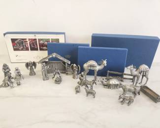 Lot 8245 Fort Cast Pewter Nativity Figurines
