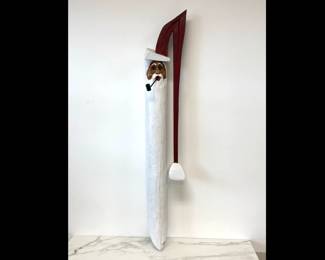 Lot 8400 5ft Tall Carved Santa Claus Wood Piling
