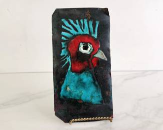 Lot 8439 Metal Punk Rock Rooster Bird Wall Art