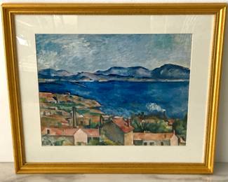 Lot 8404 Cezanne Bay of Marseille Painting Reproduction Wall Art