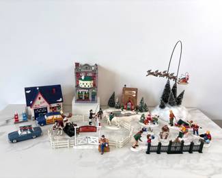 Lot 8218 Department 56 Original Snow Villages Bucks County Up Up Away Animated Reindeer