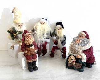 Lot 8331 Vintage Santa Figurines Rita Allred Tipton Gray Morris Underwood Etc