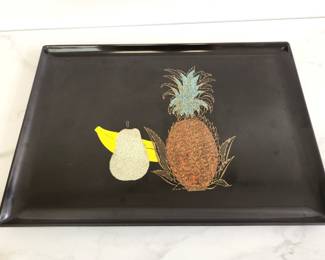 Lot 8503 Vintage MCM Couroc Lacquer Fruit Tray