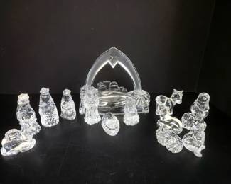 Lot 8248 Waterford Marquis Crystal Nativity Set