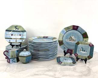 Lot 8308 Zrike Ski Lodge Olika by Lori Siebert Dish Set