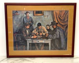 Lot 8402 Cezanne The Card Players Painting Reproduction Wall Art