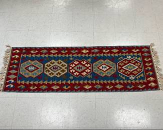 Lot 8054 2x 6.5 Handmade Anatolian Onshak Turkish Wool Runner Rug