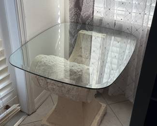 Glass top end table