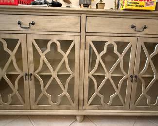 Glass front console