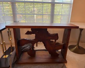 Natural teak driftwood table - beautiful in person!