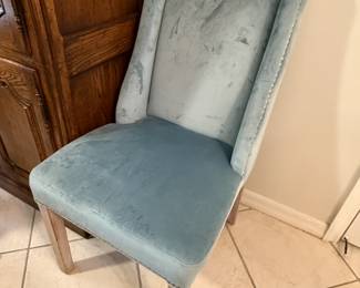 Baby blue side chair