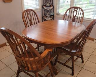 Oak table and chairs