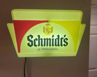 Schmidt's beer sign