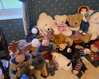 Teddy bears from all the travels.  Very nice $10 each