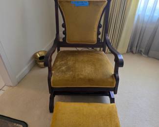 Walnut Eastlake platform Rocker $125