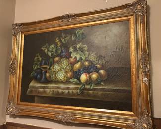 Hand painted oil fruit