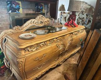 Large vintage French bedroom group