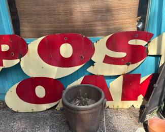 Large porcelain sign