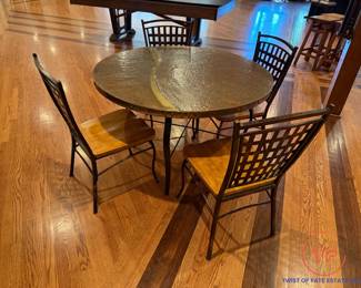 Custom Copper Topped Table Set